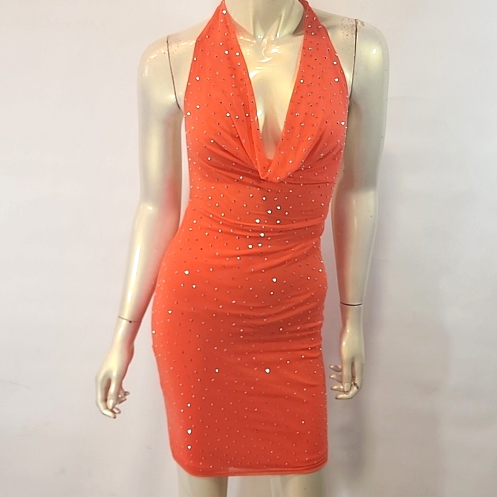 Halter drape dress